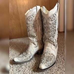 Authentic Corral Laser Cut Leather Western Boot